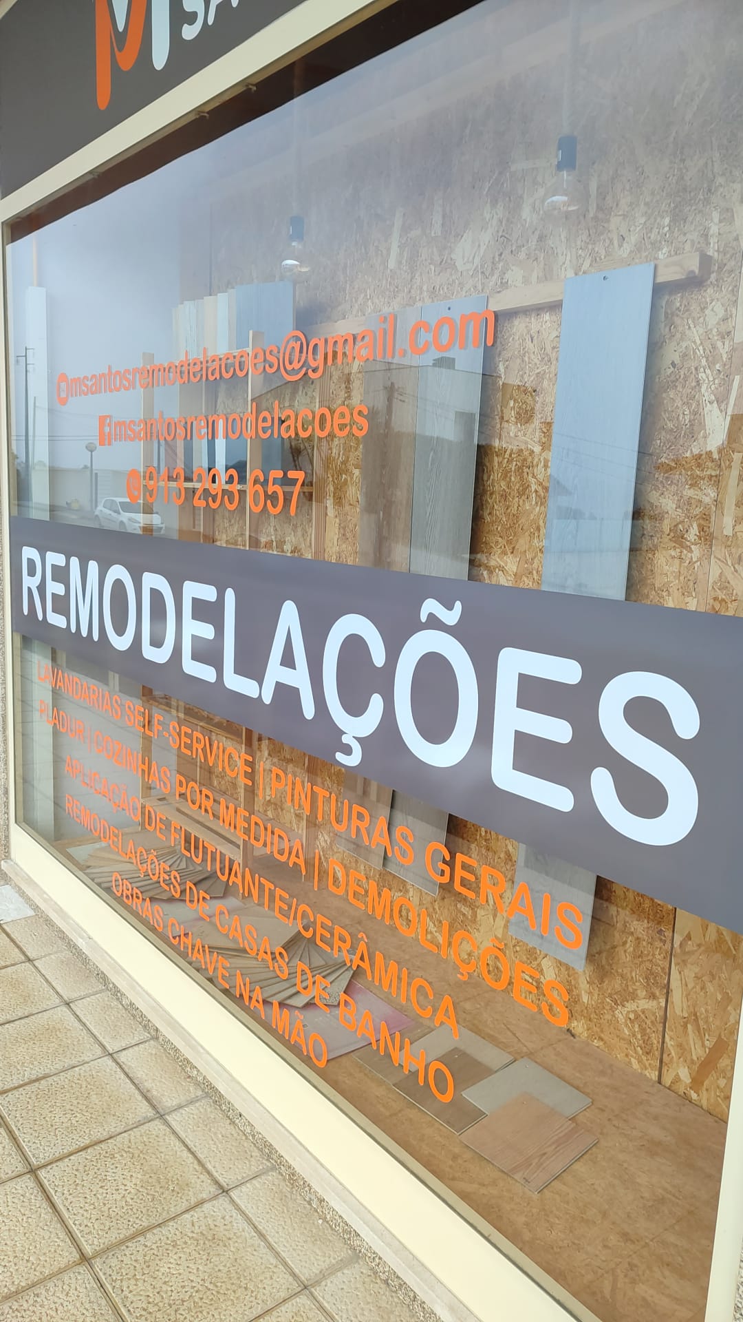 M Santos Remodelações — Decoração de Montra